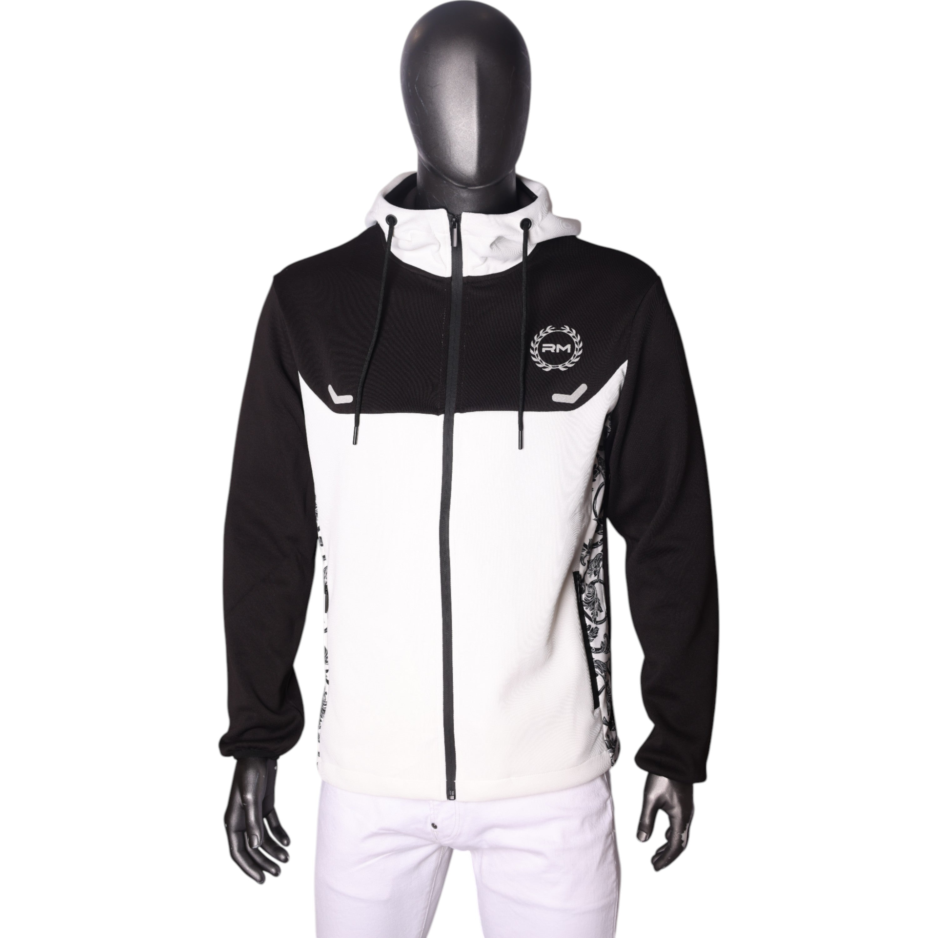 Rossimoda Jacket Dario With Hood Black-White